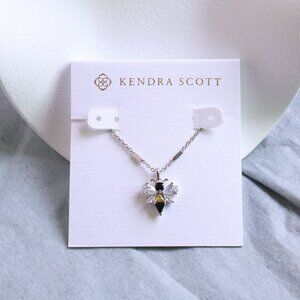 Kendra Scott Bee Crystal Pendant Necklace in Silver